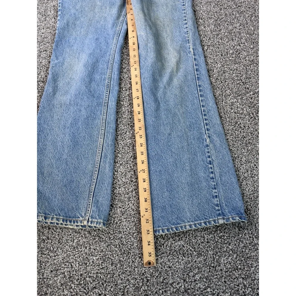 Vintage Levi's 517 Bootcut Orange Tab Jeans Men's Size 36X34 Blue